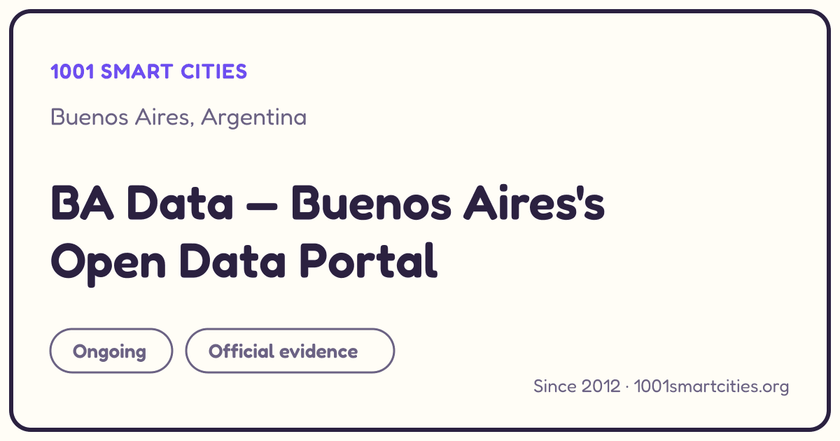 BA Data — Buenos Aires's Open Data Portal — Buenos Aires